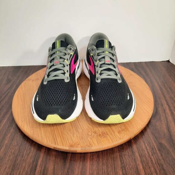 Brooks Adrenaline GTS 23 Womens Size 9.5 Shoes Black Pink White Running Sneakers - Picture 2 of 10